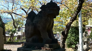 市谷亀岡八幡宮 狛犬吽形