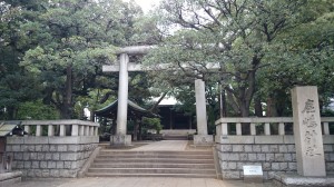 大井鹿嶋神社 鳥居と社号碑