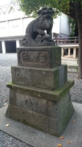 本郷氷川神社 天保4年奉納狛犬 (1)
