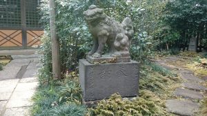 喜多見氷川神社 境内社狛犬 (2)