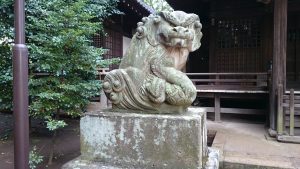 経堂天祖神社 拝殿前狛犬 (1)
