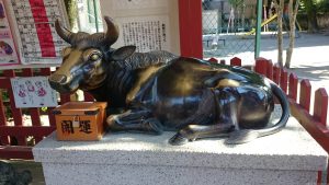 立石熊野神社(五方山熊野神社) 願掛け撫で牛