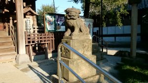 渋江白髭神社(客人大権現) 狛犬 阿