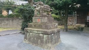 高松八幡神社 明治24年狛犬 吽