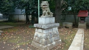 北野八幡神社 昭和43年狛犬 阿