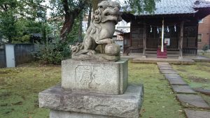 田柄天祖神社 狛犬 吽